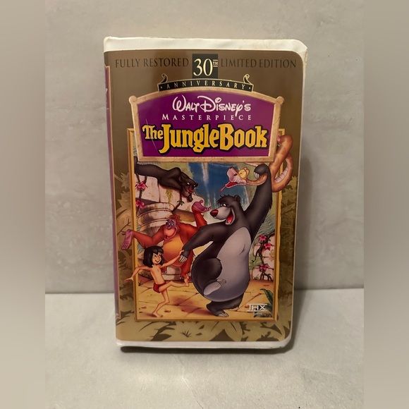 Disney Other - The Jungle Book Disney Masterpiece 30th Anniversary Edition(1997)VHS Preowned